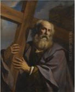 Saint Andrew Bearing His Cross by Giovanni Francesco Barbieri