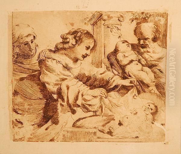 Sacra Famiglia Con San Giovannino Battista E Sant'elisabetta - view 1