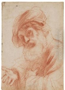 Head Of An Old Bearded Man (recto); Study Of Legs (verso)