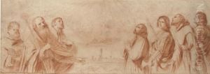 The Patron Saints Of Bologna: 
Benedict, Petronius, Ignatius Loyola,francis Xavier, Proculus, Francis 
Of Assisi And George, A View Ofbologna Beyond