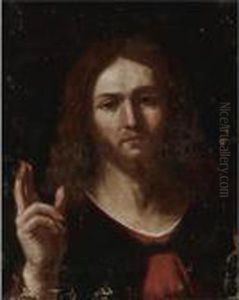 Christ As Salvator Mundi by Giovanni Francesco Barbieri