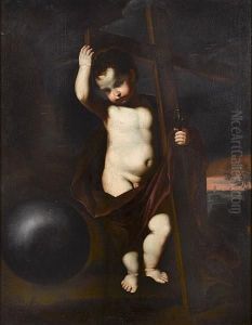 The Infant Christ Holding The Instruments Of The Passion by Giovanni Francesco Barbieri