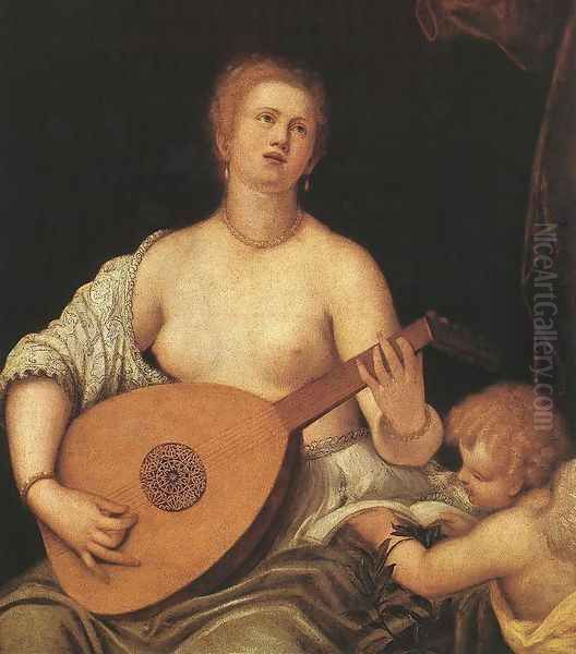 The Lute-playing Venus with Cupid after 1550 - view 1