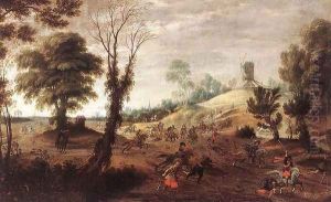 Cavalry Skirmish by Pieter Meulener