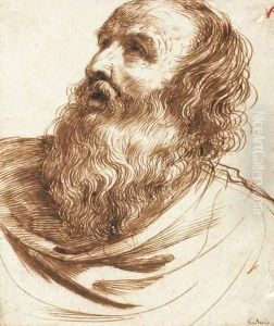 Tete D'homme De Trois Quarts by Giovanni Francesco Barbieri