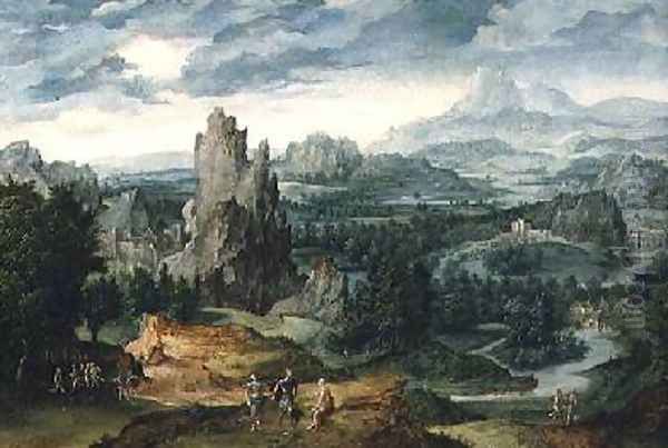 Landscape with Jupiter and other classical figures in the foreground - view 1