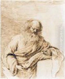 The Prophet Isaiah Reading From A Scroll by Giovanni Francesco Barbieri
