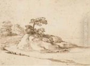 Un Paysage De Mer Avec Une Fortification Au Fond by Giovanni Francesco Barbieri