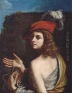 David Holding A Sling by Giovanni Francesco Barbieri