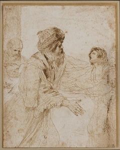 Recto: The Return Of The Prodigal Son by Giovanni Francesco Barbieri