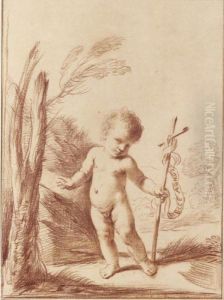 The Infant St. John The Baptist Standing In A Landscape