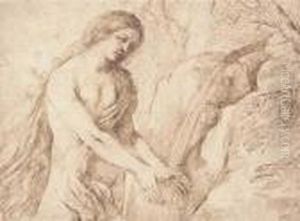 Marie-madeleine Se Lavant Les Mains A Une Source Marie-madeleine Se Lavant Les Mains A Une Source