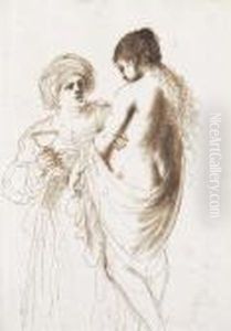 Bathsheba Attended By Her Maid by Giovanni Francesco Barbieri