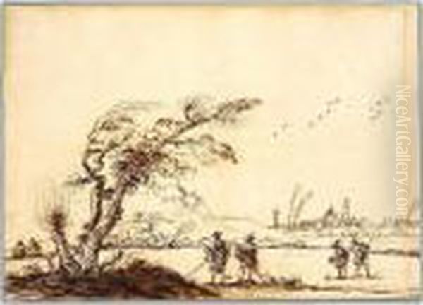 Pen And Brown Ink And Wash - view 1