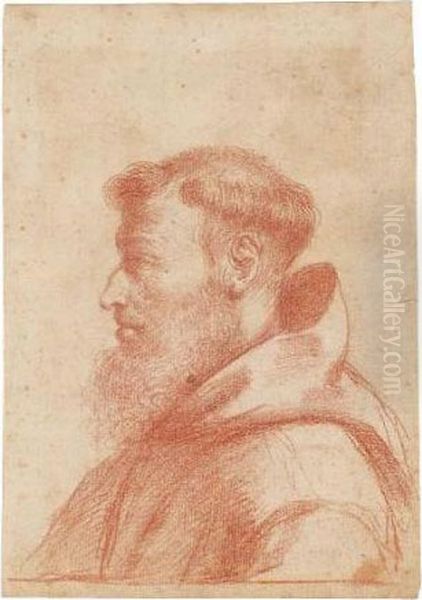 A Portrait Of A Monk In Profile - view 1