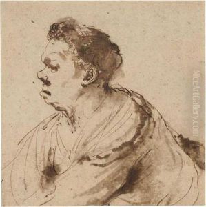 Head Of A Snub-nosed Man In Profile