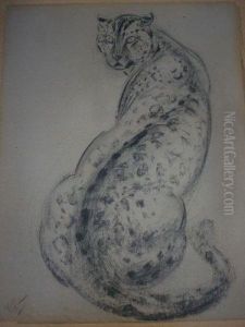 Le Guepard De Dos. by Gustave Guetant