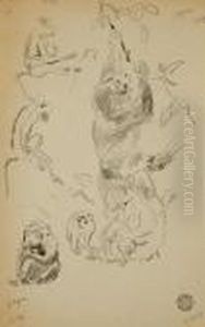 Estudio De Monos by Gustave Guetant
