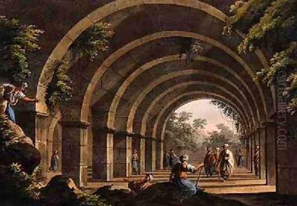 An Ancient Bath at Cacamo in Caramania from Views in the Ottoman Empire - view 1