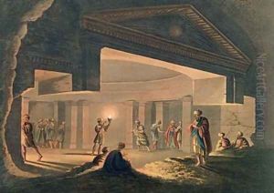 Interior View of the Catacombs at Alexandria plate 11 from Views in Egypt by Luigi Mayer