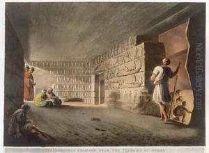 Subterranean Chamber near the Pyramids at Geeza by Luigi Mayer