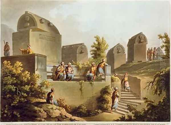 Sarcophagi and Sepulchres at the Head of the Harbour at Cacamo from Views in the Ottoman Empire - view 1
