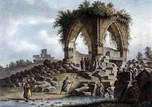 Fountain of Serpents Syria by Luigi Mayer