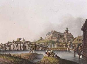 The Palace at Bucharest Romania plate 25 from Views in the Ottoman Dominions by Luigi Mayer