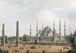 The Mosque of Sultan Achmet at Constantinople plate 2 from Views in the Ottoman Dominions by Luigi Mayer
