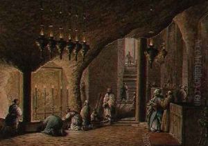 The Grotto of the Nativity Bethlehem by Luigi Mayer