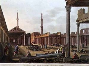 The Mosque of Four Hundred Pillars at Cairo plate 28 from Views in Egypt by Luigi Mayer