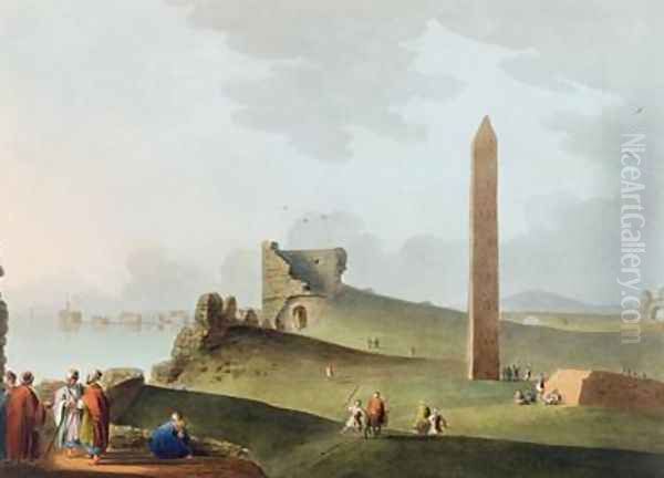 The Obelisks at Alexandria called Cleopatras Needles - view 1