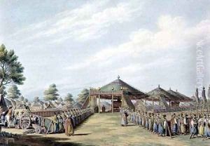 The Camp at Daud Pascia by Luigi Mayer