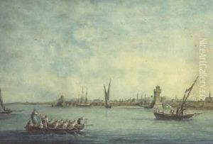 View of Rhodes from the Sea by Luigi Mayer