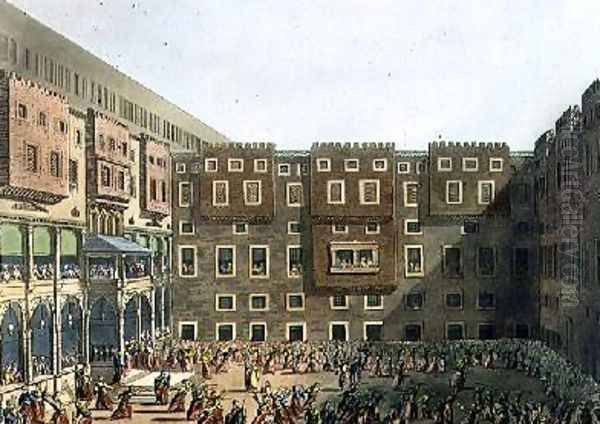 Mamelukes Exercising in the Square of Mourad Beys Palace plate 35 from Views in Egypt engraved by Thomas Milton 1743-1827 - view 1