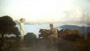 The Judgement of Paris by Marie Auguste Emile Rene Menard