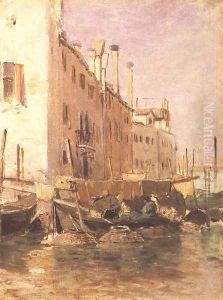 Chioggia 1883 by Geza Meszoly