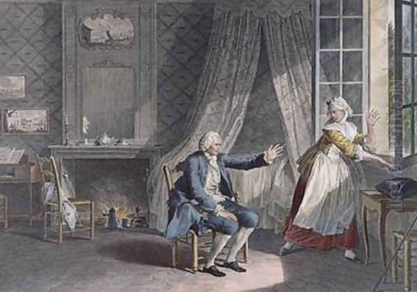 The Last Words of Jean-Jacques Rousseau 1712-78 at Ermenonville in 1778 - view 1