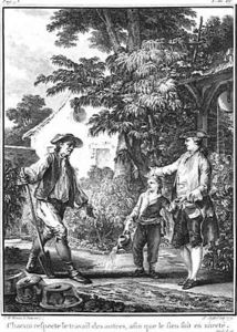 Illustration from LEmile by Jean-Jacques Rousseau 1712-78