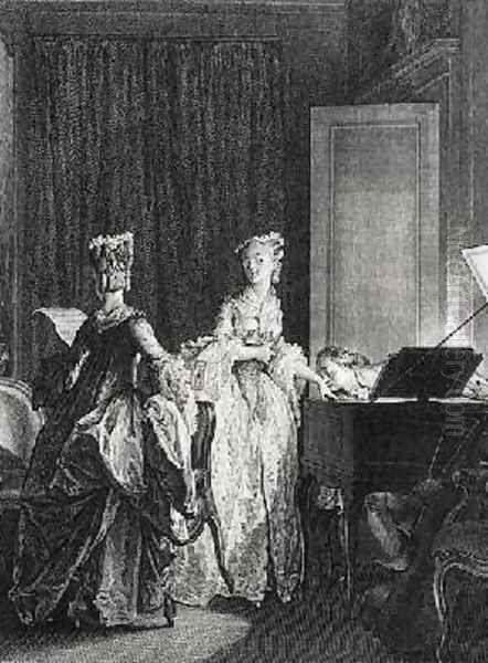 The Harpsichord illustration from La Nouvelle-Heloise - view 1
