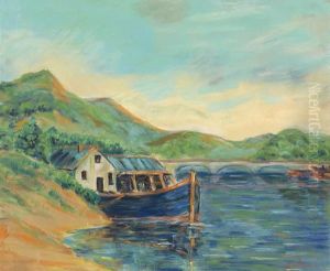 Au Bord De Riviere,
Bateau Et Pont by Armand Guillaumin