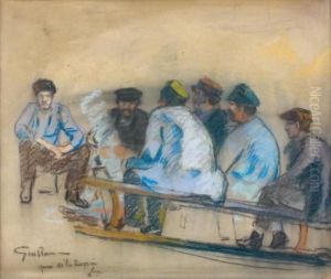 Discussion Quai De La Rapee by Armand Guillaumin