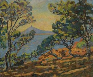 La Baie D'agay Et Le Semaphore by Armand Guillaumin