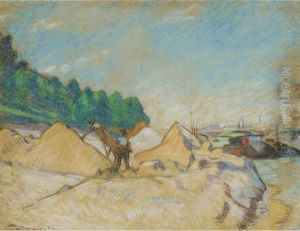 Quai De La Seine A Paris by Armand Guillaumin