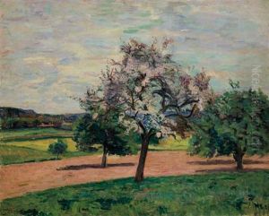 Apple Trees In Blossom Ile De France by Armand Guillaumin