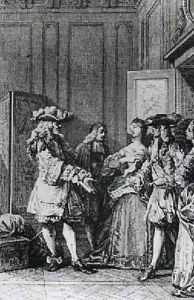 Illustration from LImpromptu de Versailles by Jean-Michel Moreau