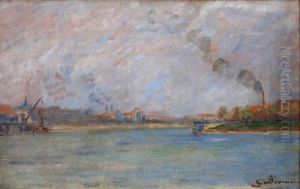 La Seine A Alforville by Armand Guillaumin