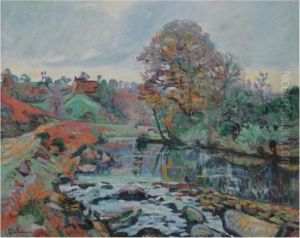 Paysage De La Creuse, Vue Du Pont Charraud by Armand Guillaumin