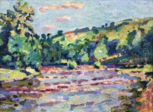 Paysage De La Creuse Huile Sur Toile by Armand Guillaumin