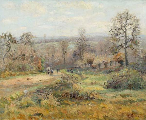 Carriole Sur Le Chemin En Automne En Creuse - view 1